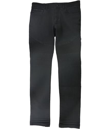 Rogue State Mens Textured Straight Leg Jeans, Black, 32W x 32L