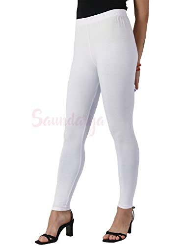 Image of Saundarya Women's Regular Fit Ankle Length Leggings Sizes: Small Size (S /M) for 26-30 inches Waist, Regular Size (L /XL) for 30-36 inches Waist and Plus Size (Plus Size for 36-42 Inches Waist)