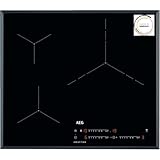 AEG IKB63435FB Placa de Inducción, Biselada, 3 Zonas de Cocción, 60 cm, Sistema Hob2Hood, Función PowerBoost, Controles Táctiles Independientes, Calentamiento Rápido, Función Pausa, Serie 3000, Negro