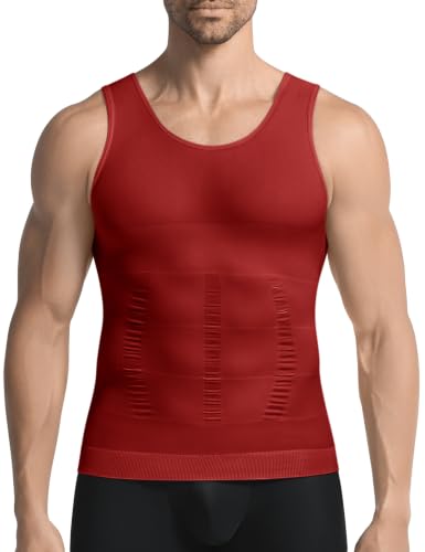 Image of 3 Pack Compression Shirt Men Body Shaper Vest Workout Tank Top