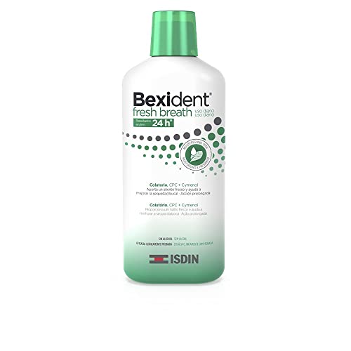 ISDIN Bexident Fresh Breath Uso Diario Colutorio con CPC + Cymenol, Aliento fresco en 24h y ayuda a mejorar la sequedad bucal, 1 x 500ml