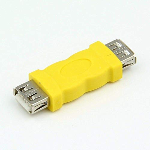 Image of USB 2.0 AF /AF Plug Type A Female to Type A Female Adapter Connector Converter (2 Pieces) Compatible with Laptop Computer Hard Drive Printer Camera