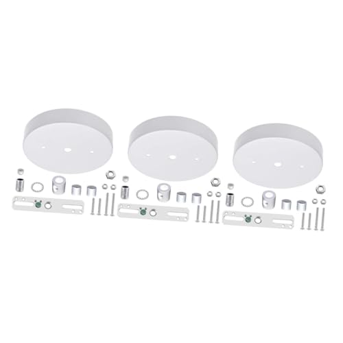 Plaque de plafond blanche Lurrose pour suspension et lustre de maison - Lot de 3
