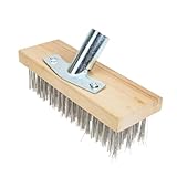 OSALADI Edelstahl Bodenschrubberbürste 20cm Harte Metallborsten Deckbürste ohne Griff für Innen und Außenböden Pool und Gartenreinigung