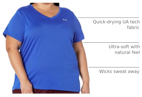 Image of Under Armour Womens Tech V-Neck Short-Sleeve T-Shirt