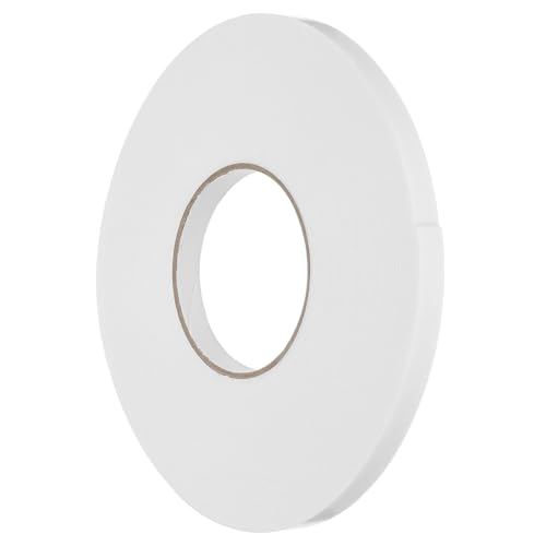 Image of uxcell 1pcs Rolls Double Sided Foam Tape Removeable PE Sponge Mounting Tape Strong Adhesive Tape Strips(White, 50ft x 1 /2 inch x 1 /16 inch) for Home Paint Wall Hanging Poster Decor