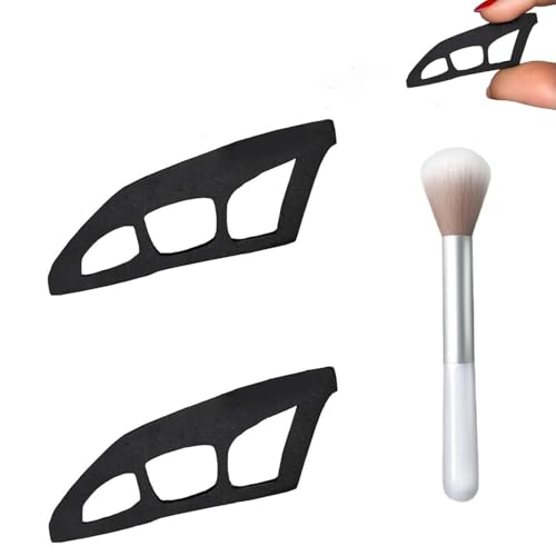 EyetourYour Glam Bestie 2個 再利用可能なアイシャドウステンシルツール 目用、猫用アイライナーステンシルガイド アイシャドウシールド アイライナー ウィングアイシャドウメイク フード付き アイパッチ 補助ツール