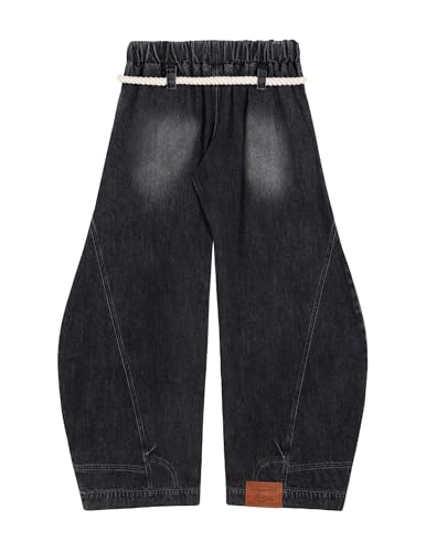 Aelfric Eden Baggy Barrel Jeans Reverse Loose Ripped Denim Pants for Women Men Elastic Waist Streetwear Y2k Trousers2