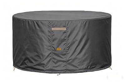 Fire Pit Cover Round Patio Outdoor Garden Waterproof Dia36"x20"H Dark Grey