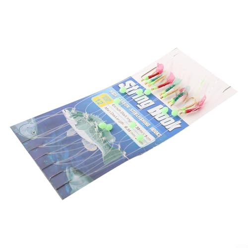 Aparejos de pesca eficaces de 10 anzuelos, ideales para apuntar a peces cebo como sardinas y anchoas (15#)