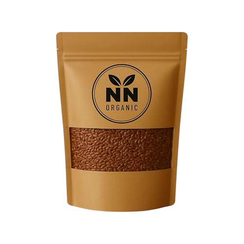 Image of Flax Seeds - Raw Unroasted Flaxseed Alsi Seeds for Eating Weight Loss Hair Growth | NN organic 910gm pack