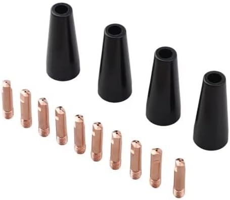 48Pcs Gasless Nozzle Tips Welding Kit 0.6/0.8/0.9/1.0/1.2mm Flux Core Gasless Nozzle Welding Tips Replacement For MIG Welder Welding Tools QIANGHAN (0.9mm)