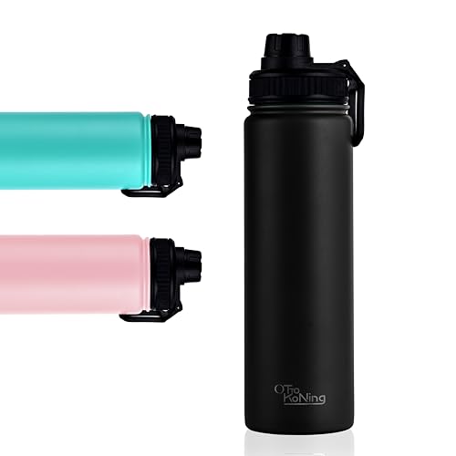 Otto Koning Stainless Steel Water Bottle - 750ml Double-Walled Vacuum Insulated Metal Water Bottle, Leak-Proof, BPA Free, Lightweight, Keeps Drinks Cold 16h/Hot 10h, Ideal for Gym/Travel