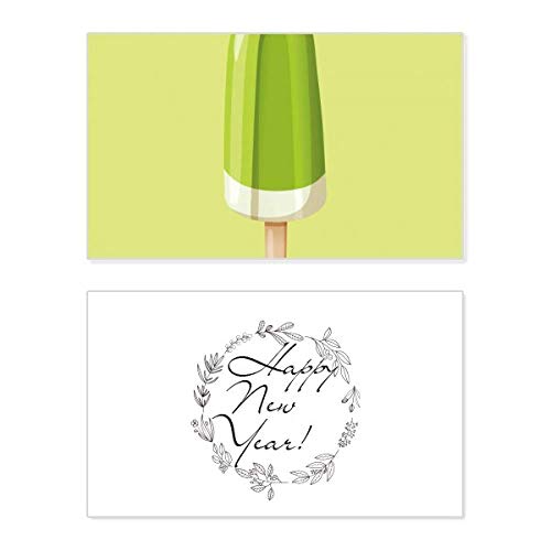 Tarjeta conmemorativa de Año Nuevo Sweet Ice Cream para regalar buenos deseos