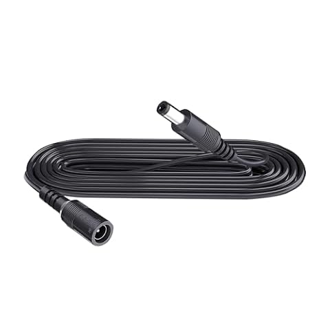 Security-01 Przedłużacz 1 m, wtyczka 5,5 mm x 2,1 mm, DC 5 V 6 V 9 V 12 V 24 V przedłużacz do kamery CCTV, oświetlacza podczerwieni, drukarki, taśmy LED, czarny