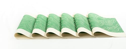Image of Dining Table Placemats & Runner Set - Heat Resistant, Washable & Stain Resistant Woven Vinyl Mats | Table Runner & 6 Placemats Set for Stylish Dining (45x30 cm Placemats, 180x30 cm Runner)