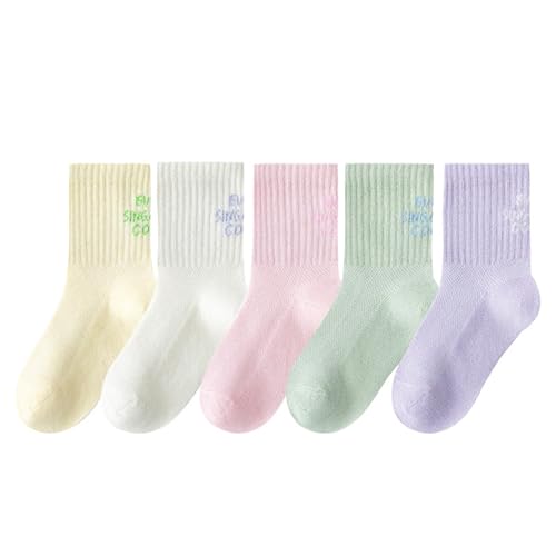 Calcetines infantiles para niños y niñas, suaves, cómodos, transpirables, para uso diario y casual, con ajuste elástico para zapatos deportivos y sandalias, a, 6-8 años