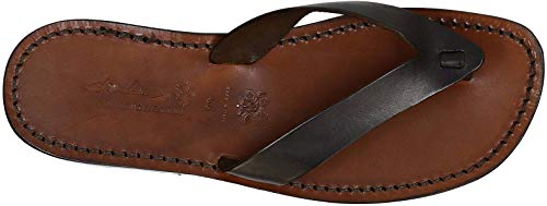 Gianluca - L'artigiano del cuoio Handmade Men's Leather Manmade Slippers4