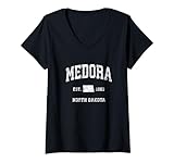 Photo Gallery donna medora north dakota nd design vintage sportivo atletico maglietta con collo a v Photo Gallery donna medora north dakota nd design vintage sportivo atletico maglietta con collo a v