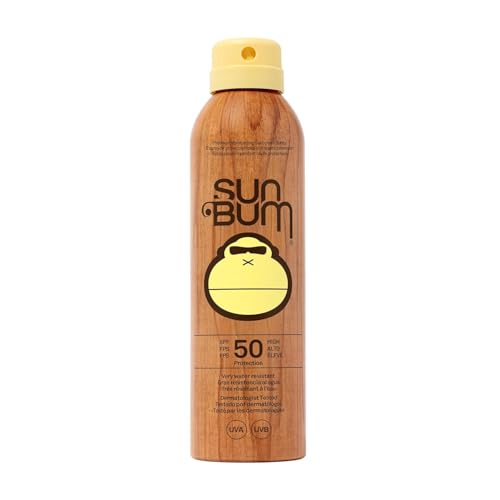 Sun Bum Original SPF 50 Sun Cream Spray Moisturizing Sunscreen with Vitamin E Vegan and Reef Friendly Broad Spectrum UVA/UVB Protection 200ml