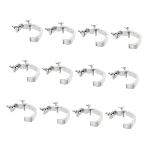STOBAZA 12pcs Stage Lighting Clamp Hooks: Hook Design Aluminum Truss Clamps For Spotlight Moving Head Lights - For Weddings Parties And Events