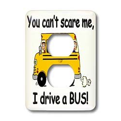 Chauffeur de bus scolaire remplacez votre plaque d'interrupteur fade 3dRose