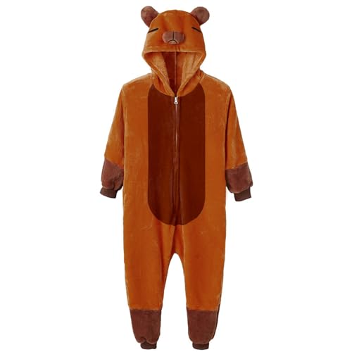 Pyjama capybara moelleux pour affronter le froid à la maison confortablement
