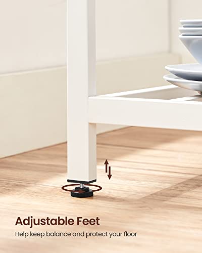 image for VASAGLE Kitchen Island with 3 Shelves, 47.2 Inches Width Kitchen Shelf