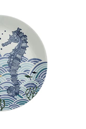 Image of The Wishing Chair | Animal Illustrative Series Wall Plate | Decorative Ceramic Plate | Unique Sea Horse Design | Perfect for Home Decor | Great Gift Idea