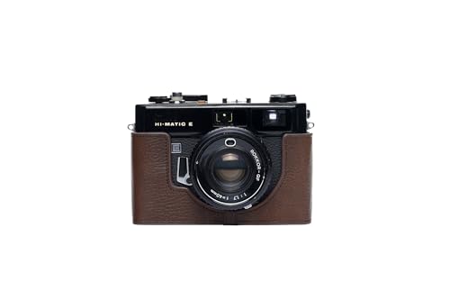 Demi-étui pour Minolta Hi-Matic E en cuir fait main pour voyage