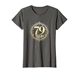 79 Years of Divine Birthday Gift: Elegant Milestone Art T-Shirt, Women, Asphalt Grey, Large