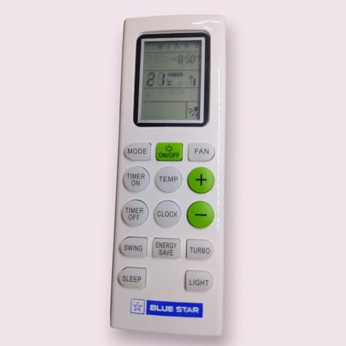 Image of Sanavya Remote Compatible for Blue Star Split /Window AC Fixed Speed Non - Inverter Model - 1 Ton, 1.5 Ton, 2 Ton Air Conditioners (Replacement Remote Control) (Blue Star AC 226)