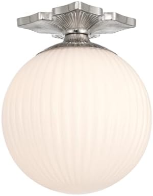 Crystorama Orly 10'' Polished Nickel Semi Flush Mount