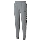 PUMA Herren ESS+ Tape Sweatpants FL Cl Strickhose, Mittelgraues Heather, L