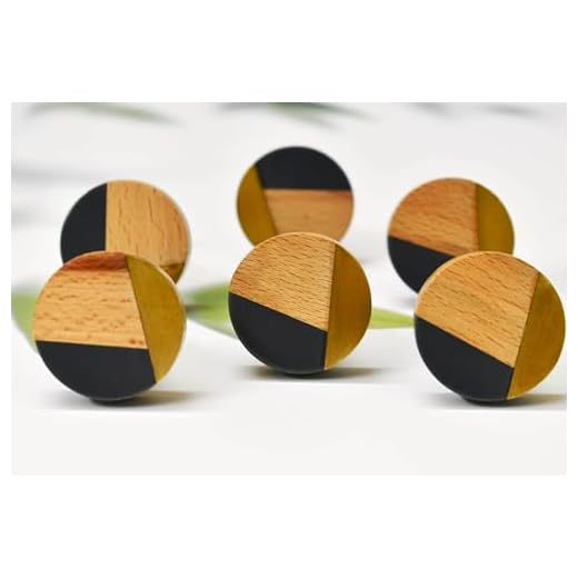 ARTISNO Three Tone Gold Designs Wood Resin Door Knobs, Vintage, Shabby Chic, Interior Furniture, Cabinet Cupboard Drawers Pulls Handles (Bold Grey), Set-6