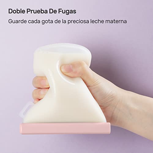 Miniatura 2 de Nuliie 7 Uds Silicona Bolsas Leche Materna Reutilizable, Bolsas Leche Materna Congelar Doblemente A Prueba De Fugas, Sin Bpa 8oz 240ml Autoportantes Bolsas Almacenamiento Leche Materna