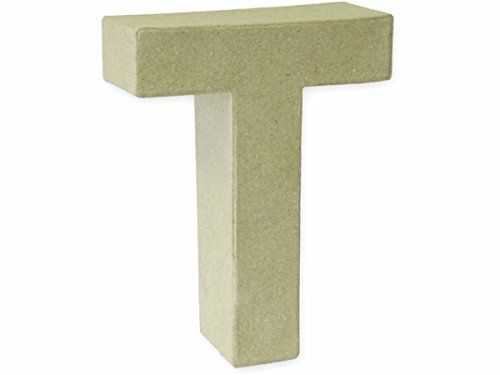 Knorr Prandell Kars 17,5 x 5,5 cm Buchstabe T Papier Pappmaché, Braun