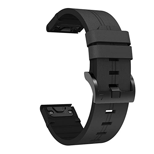 Bracelet en cuir véritable 26mm pour Garmin Fenix 7X et 6X style élégant