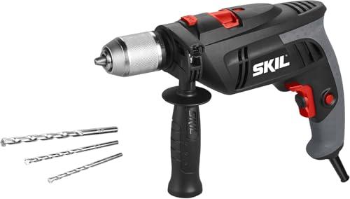SKIL 6398 AA Perceuse à Percussion, 1000W, Mandrin 13mm, 3000 tr/min, avec 3 Forets