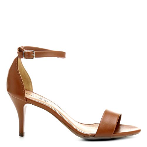 Sandália Drezzup Salto Fino Feminina - Caramelo - 38