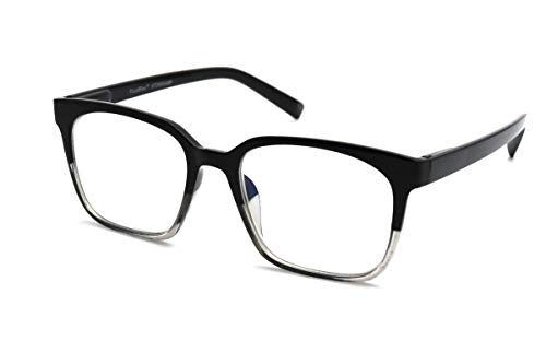 ColorViper Multifocal Progressive Computer Lens Multiple Strengths in 1 Reader Allow Switch Free Multitasking B (A2 Shiny Black Fade, 2.50)