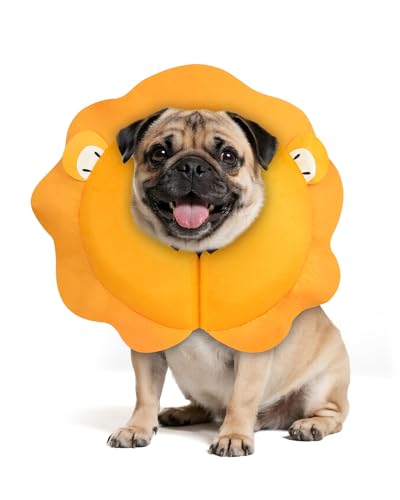 Image of MIDOG Inflatable Dog Cone, Lion Mane Recovery Collar, Medium