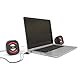 Hama PC Lautsprecher Sonic Mobil 183 (USB 3.0, 3,5 Mm Klinke, 3 W, Aktive Boxen Für Computer, Laptop, Notebook, Smartphone, Tablet) Schwarz/rot