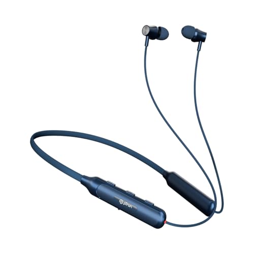 Image of pTron Tangent Evolve w / 50Hrs Playtime, HD Mic, Pristine Sound, 14mm Drivers, Bluetooth V5.3 w /Dual-Device Pairing Wireless Neckband, Magnetic Buds, Voice Assistant, Type-C Charging & IPX4 (Blue)