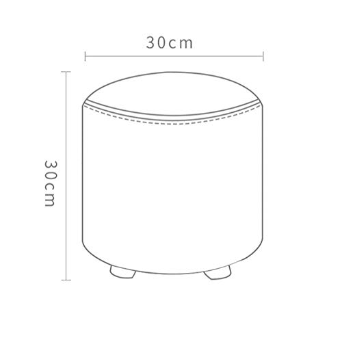 Pouf de salon orange pour table basse et assise d'appoint - 4