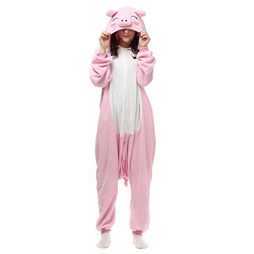 Camisones Cosplay Pijamas De Una Pieza Adulto Ropa Para Dormir Cerdo Rosa Carnaval Pijamas Disfraces Halloween Trajes De Una Pieza Navidad Ropa De Casa Hombre