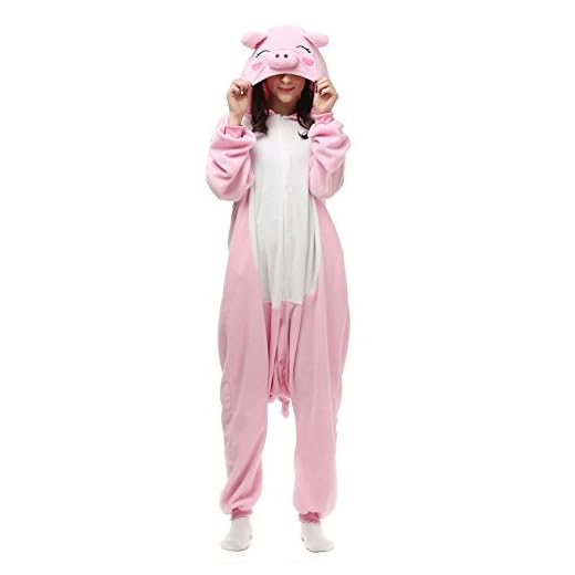 Camisones Cosplay Pijamas De Una Pieza Adulto Ropa Para Dormir Cerdo Rosa Carnaval Pijamas Disfraces Halloween Trajes De Una Pieza Navidad Ropa De Casa Hombre