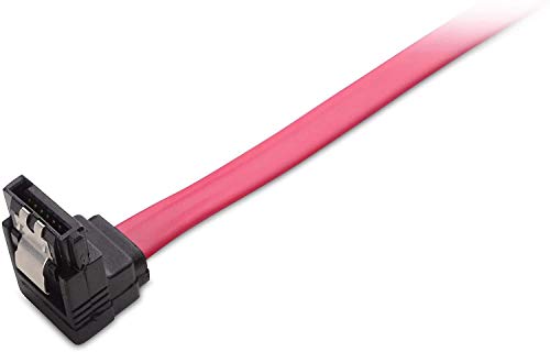 Image of Wizzo 1.5GB /s, 3GB /s, 6GB /s Right Angle 90 Degree L Shape SATA III /SATA 3 Data Cable with Locking Latch for Internal Hard Disk Drive HDD, SSD & DVD Writer - Black
