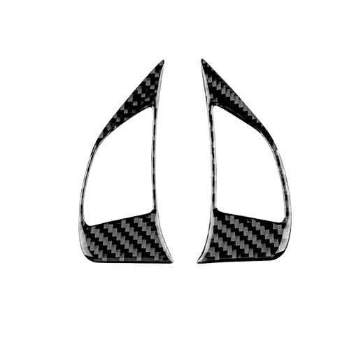 Car Interior Mouldings for Fiat 500 for Abarth 595 2012-2023 Real Soft Carbon Fiber Sticker Car Steering(Button Black)