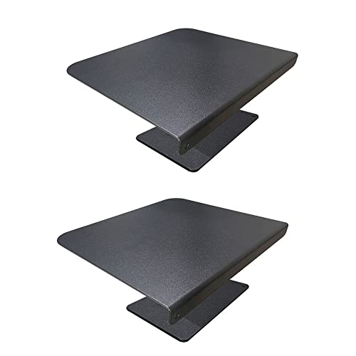 LZKZPY Steel Monitor Mount Reinforcement Plate Fits Most Monitor Desk Mount,for Fragile Tabletop Protection(Black, Square-2)